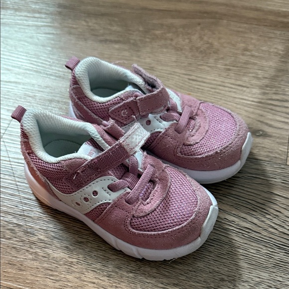 Saucony Kids Pink and White Sneakers - Picture 1 of 3